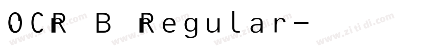 OCR B Regular字体转换